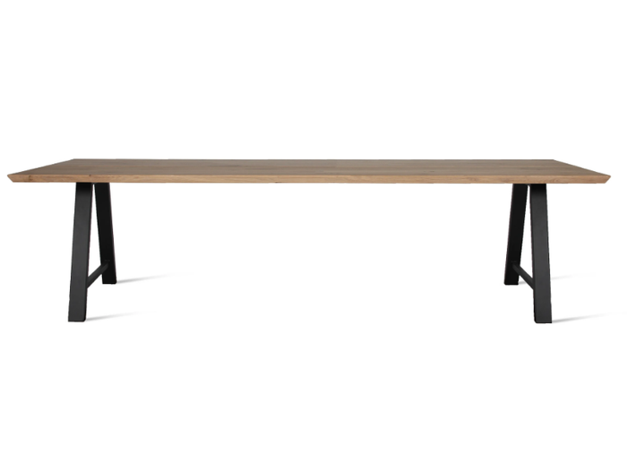 ALBERT A BASE - Rectangular steel and wood table _ Vincent Sheppard